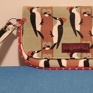 BUNGALOW360 Woodpeckers Canvas Wristlet Wallet 5"x9"